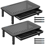 2-Pack Monitor Stand Riser with Drawer