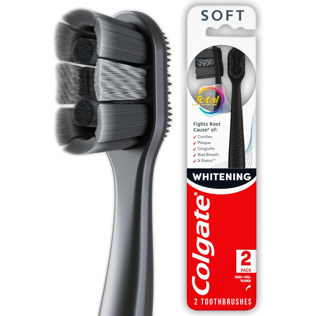 2-Pack Colgate Total Active Prevention Whitening Soft Toothbrush