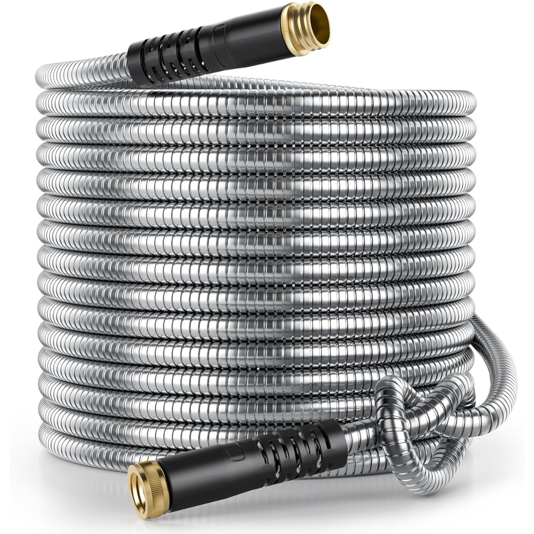 Sowgreen 10ft Flexible Heavy Duty Stainless Steel Garden Hose