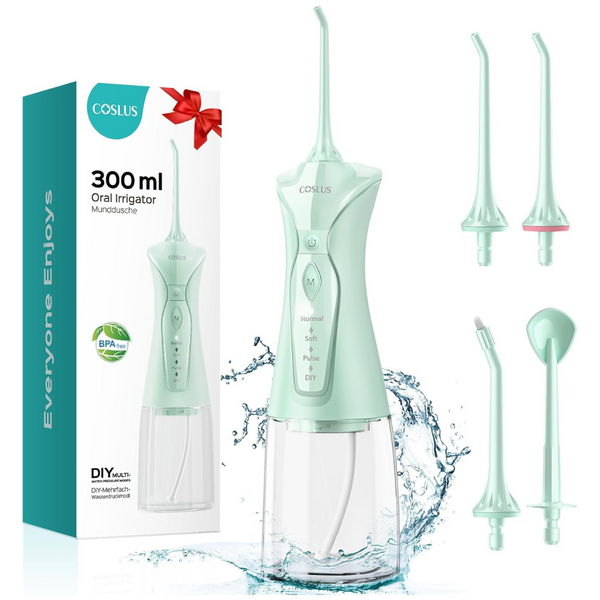 4 Modes Cordless Portable 300ML Tank Water Teeth Cleaner Picks