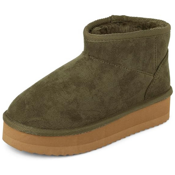 The Children’s Place Girls’ Mini Ankle Platform Boots, Faux-Fur Lined