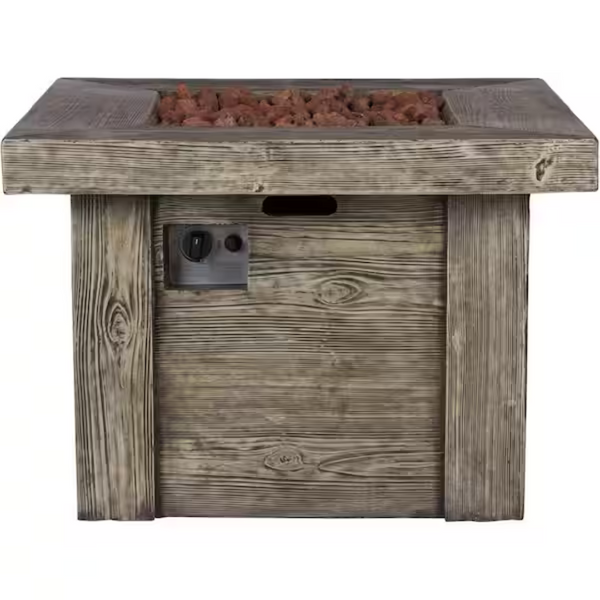 34.75" Square 50,000 BTU Glass Fiber Merida Gas Fire Pit