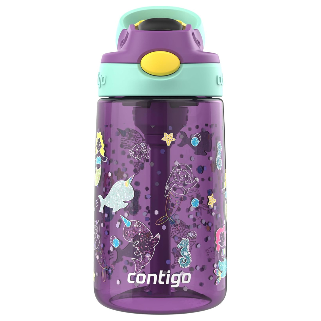 Contigo Kids Water Bottle With Redesigned AUTOSPOUT Straw, 14 Oz