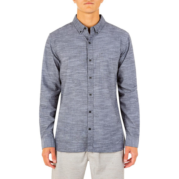 Hurley Men's One And Only Textured Long Sleeve Up Button Down Shirt