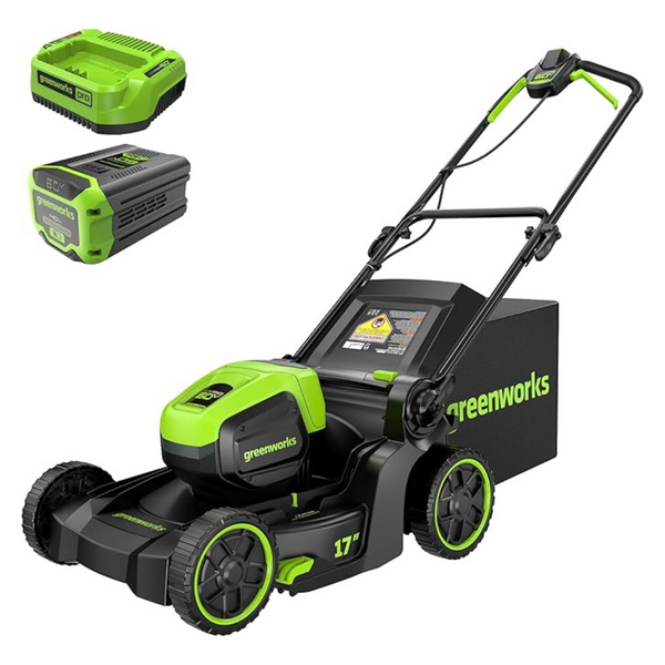 Greenworks 60V 17" Cordless Electric Push Lawn Mower