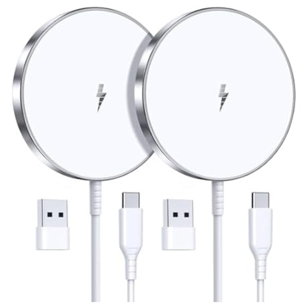 2-Pack 15W Fast Mag Safe Magnetic Wireless Charger