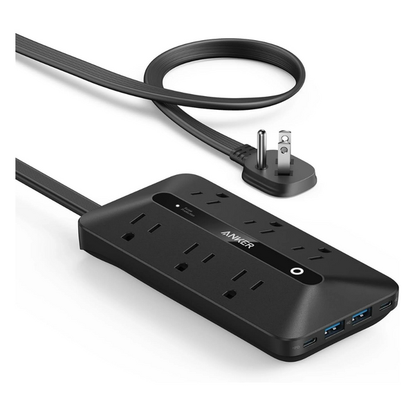 Anker 300J 10-In-1 USB C Ultra Thin Flat Plug Power Strip With 5Ft Cord