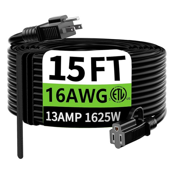 15ft 16/3 Gauge Flexible Cold-Resistant Appliance Extension Cable