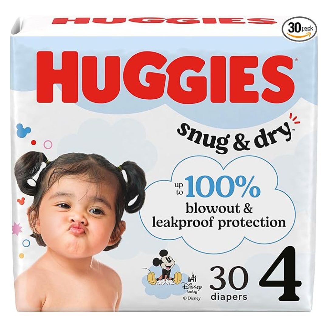 30-Count Huggies Snug & Dry Baby Diapers Size 4 (22-37 lbs)