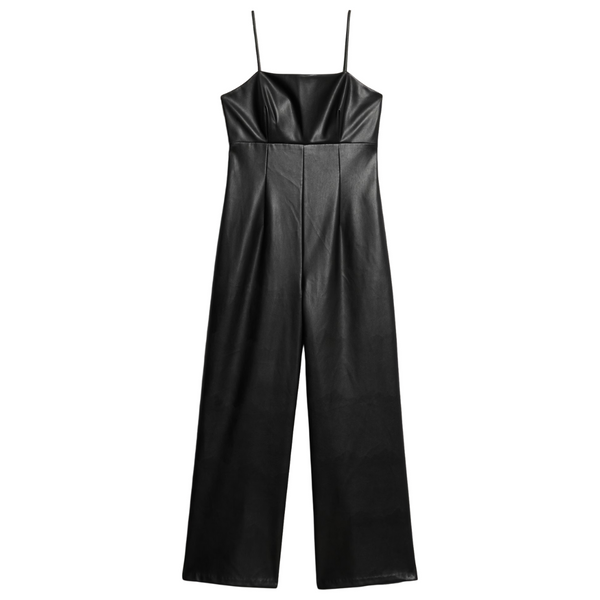Banana Republic Factory Women's Vegan Leather Jumpsuit