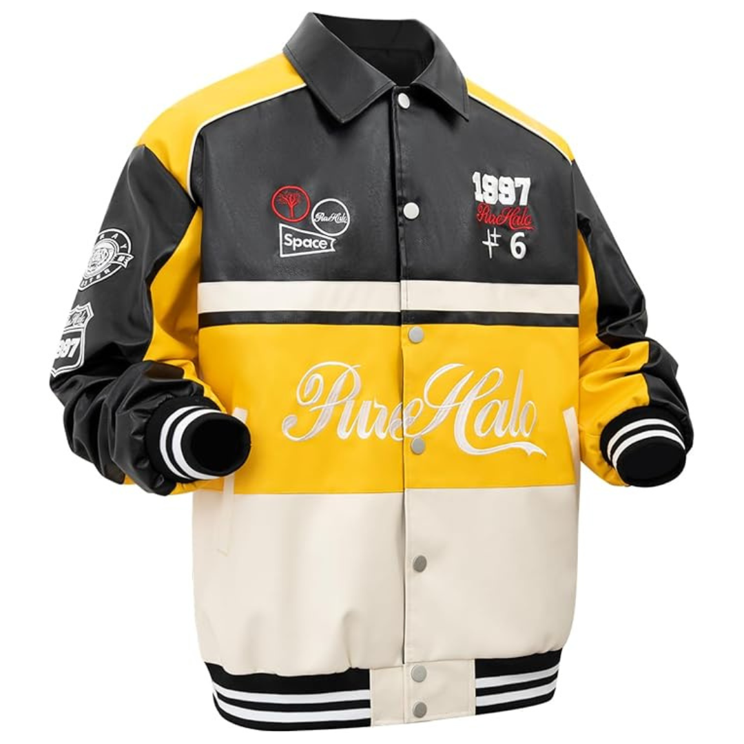 Men's Vintage Graphic Leather Varsity Jackets