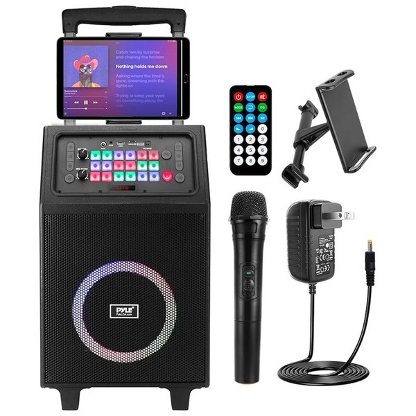 Pyle 600W 8" Rechargeable Portable Karaoke PA Speaker System