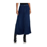 7 For All Mankind Denim Midi Skirt