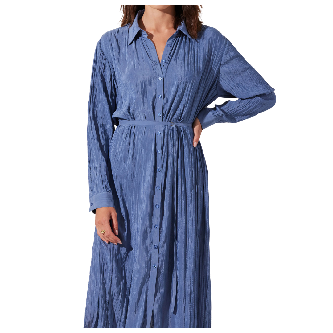 ASTR the Label Belted Midi Shirtdress