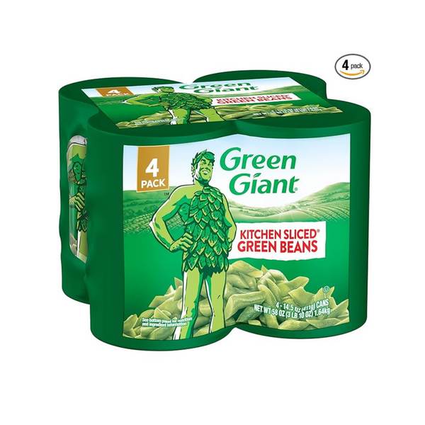 4 Cans Of 14.5oz Green Giant Kitchen Sliced Green Beans