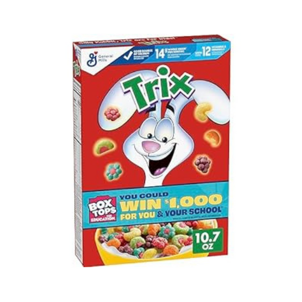 Trix Cereal de desayuno afrutado, caja de 10.7 oz