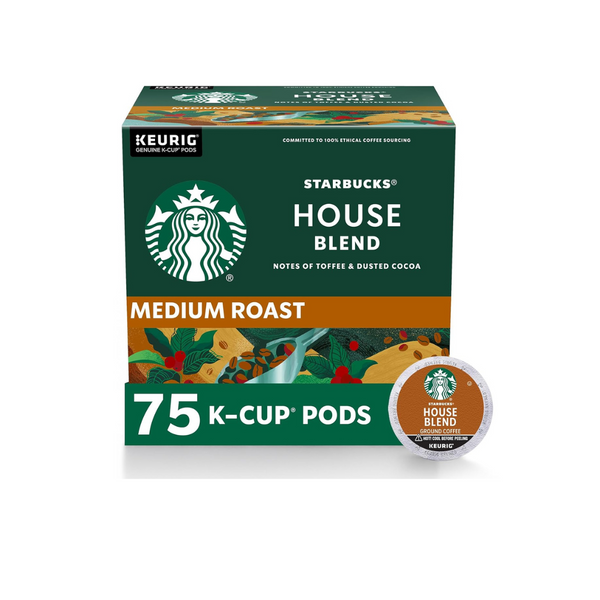 75 cápsulas de café Starbucks K-Cup (tostado medio, mezcla casera)