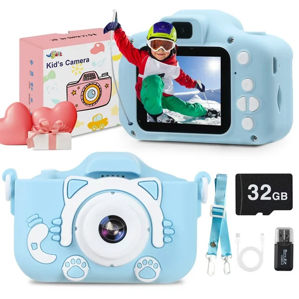 Kids 1080P HD Digital Video Cameras with 32GB SD Card (2 Colors)