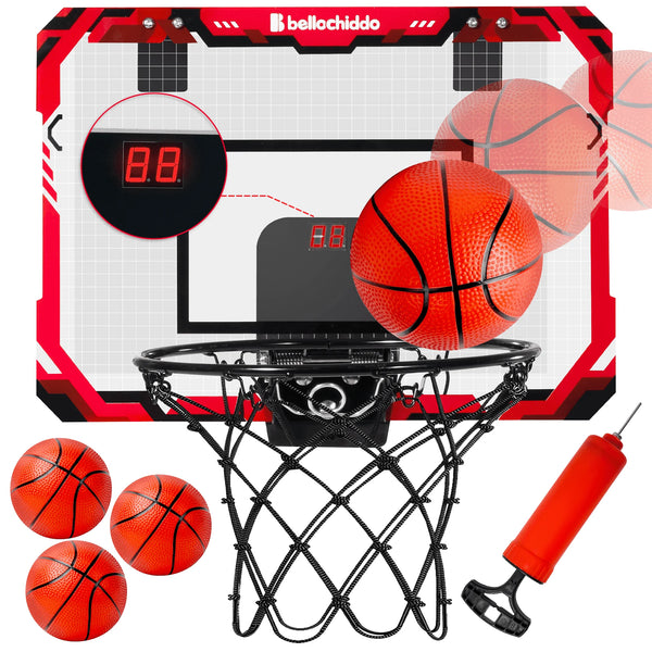 Over The Door Basketball Hoop With Score Record and Sounds
