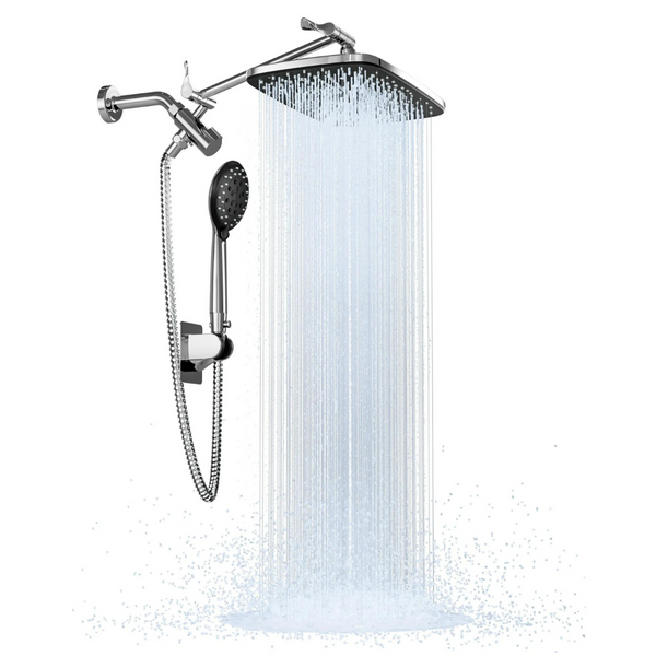 High-Pressure Rainfall Shower Head Combo with Handheld (2 Colors)