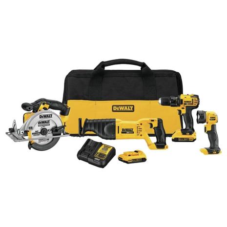 Dewalt 20V Max Power Tool Combo Kit w/ 2 Batteries & Charger