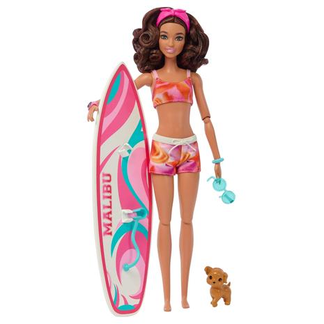 Barbie Beach Doll w/ Surfboard & Puppy