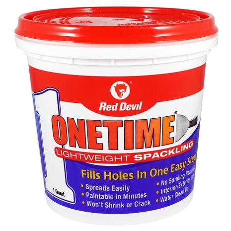 1QT Red Devil 0544 Onetime Lightweight Spackling