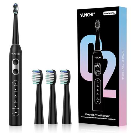 Electric Toothbrush with 4 Brush Heads