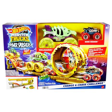 Hot Wheels Monster Trucks Track Set & 2 Toy Trucks