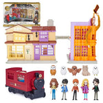 Harry Potter Wizarding World Deluxe Diagon Alley & Hogwarts Express Playset with Lights, Sounds, Figures & Accessories