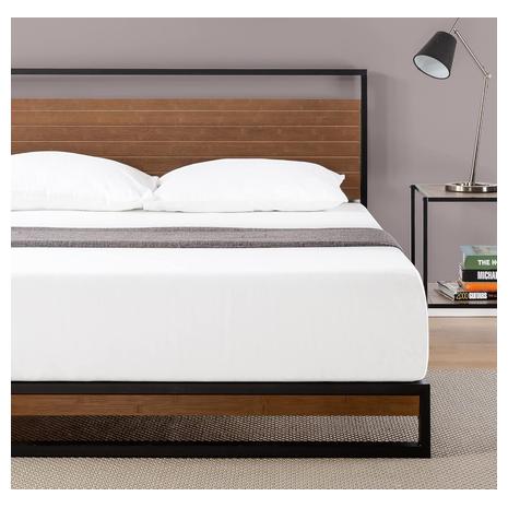 Zinus Bamboo & Metal Platform Bed Frame