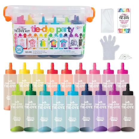 18 Pre-Filled Bottles Tulip One-Step Tie-Dye Party Kit