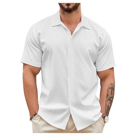 Men's Casual Button Down Short Sleeve Shirt