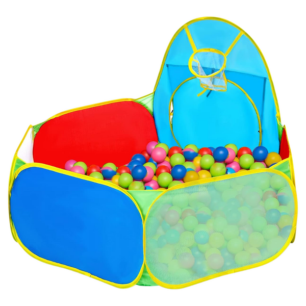 Kids Pop-Up Ball Pit with Basketball Hoop