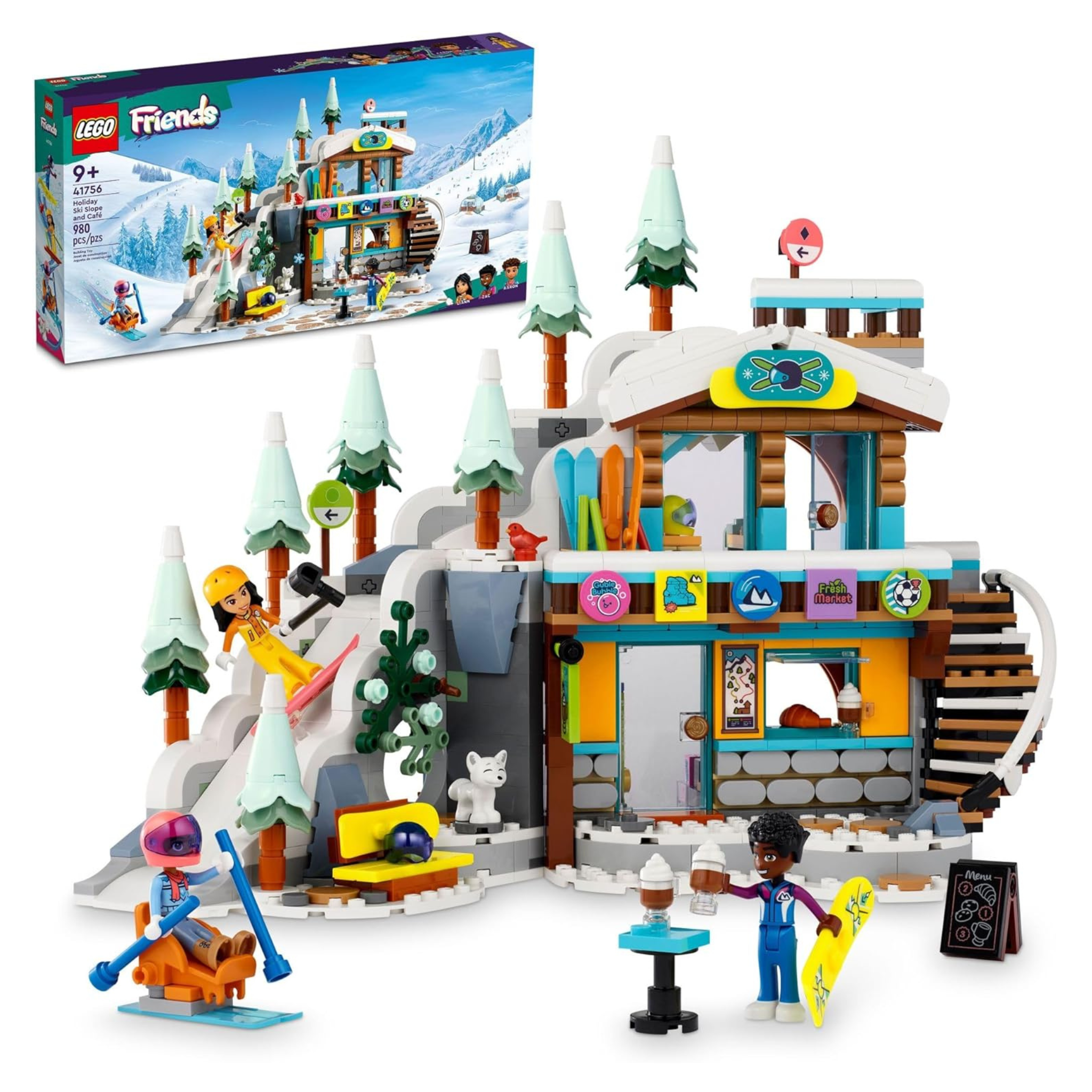 980 Piece LEGO Friends Holiday Ski Slope and Café