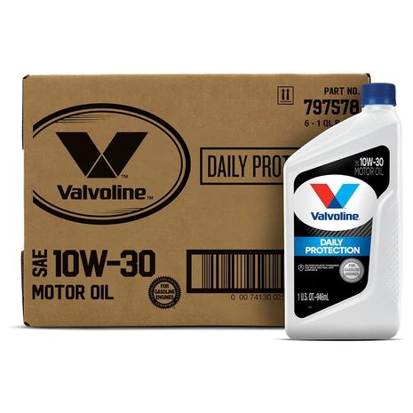 Case of 6 Valvoline Daily Protection 10W-30 Conventional Motor Oil