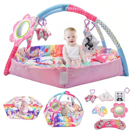 8-In-1 Baby Gym Play Mat With Sensory Toys