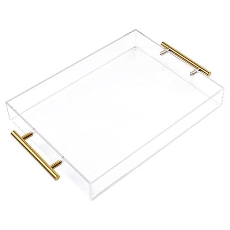 12"x16" Clear Acrylic Serving Tray w/ Handles