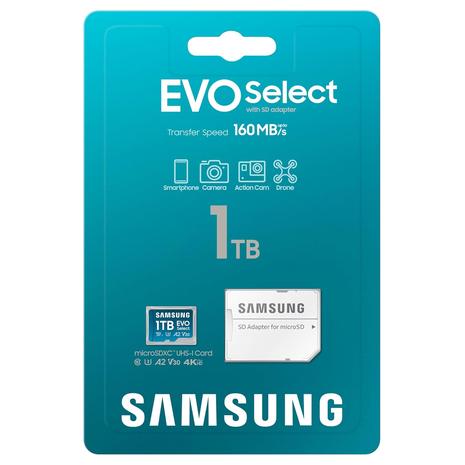 1TB Samsung EVO Select microSDXC Card w/ Adapter