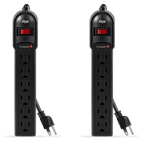 2 KMC 6-Outlet Surge Protectors