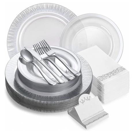 200-Piece Disposable Dinnerware Set