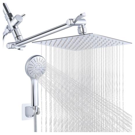 High-Pressure Rainfall Shower Head & Handheld Combo