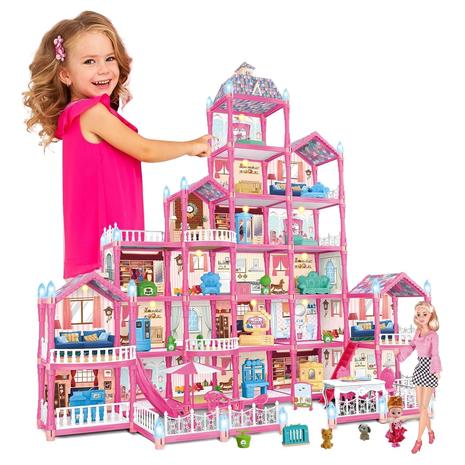 23 Room Huge Doll House With Accessories & Furniture