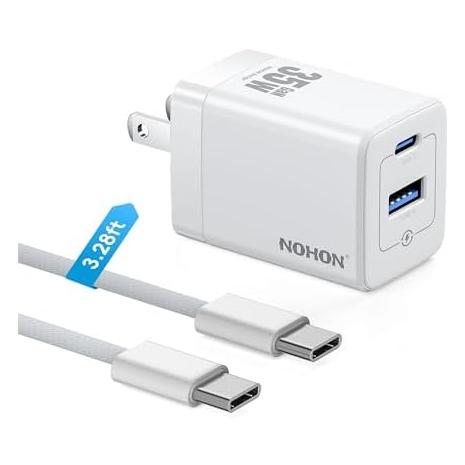 35W GaN PD USB-C Fast Charging Block w/ Cable