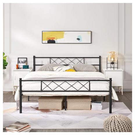 Metal Platform Queen Size Bed