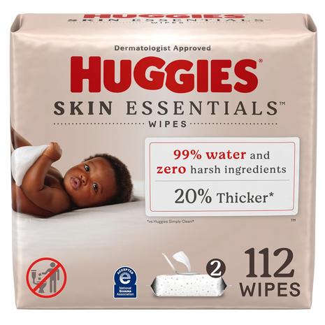 112-Ct Huggies Skin Essentials Baby Wipes