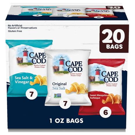 20 Bag Variety Pack Of Cape Cod Potato Chips