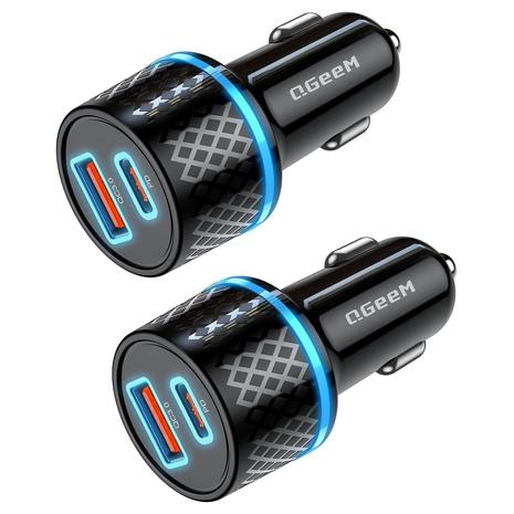 2-Pack 91W USB-C Fast Car Charger