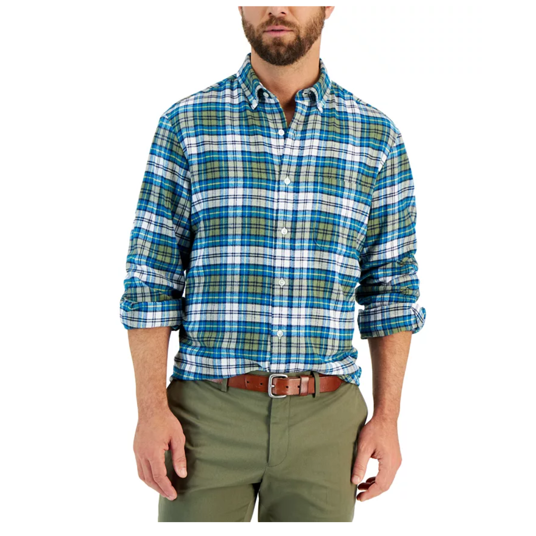 Men's Regular-Fit Plaid Flannel Shirts (4 Colors)