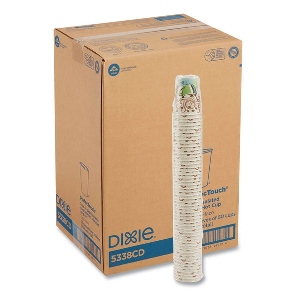 1,000 Dixie PerfecTouch Disposable 8oz Paper Hot Cups